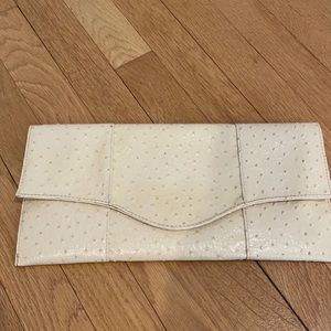 Faux ostrich cream clutch from Urban Expressions